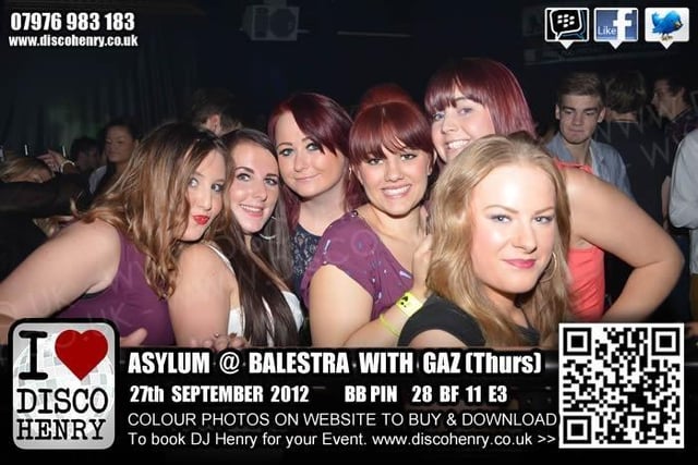 Nostalgic pictures from a 2012 night out at Balestra