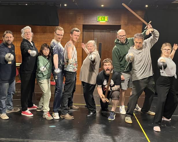 The Actors Company in rehearsal for The Three Musketeers 