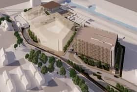How the new car park, offices and flats would fit in between Northampton station and St Andrew's Road