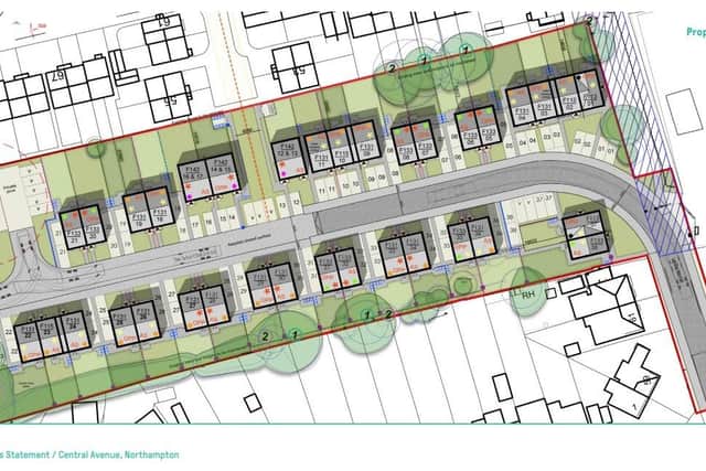 Here is the developer's proposed layout of the site