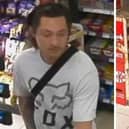 Police want to speak to this man after an incident on farmland in a Northamptonshire village.