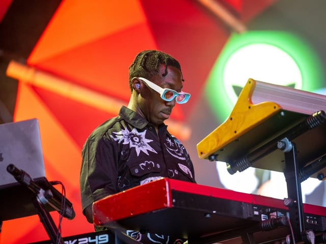 Thumpasaurus on stage at the Shambala Festival on Saturday, August 23, 2025. Photo by David Jackson.