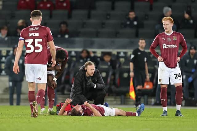 Reuben Wyatt had to come off in stoppage-time on Tuesday