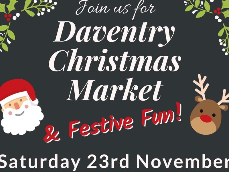 Daventry's annual Christmas market will take place on Saturday November 23 in High Street, Bowen Square, Foundry Walk and Sheaf Street. Organisers say: "Come along and shop with independent stallholders, selling unique Christmas gifts and crafts as well as festive hot food and drink." The event is free and parking around the town centre is also free. There will be a number of other festive attractions too, including Santa in his sleigh, a giant snow globe, face painting and more.