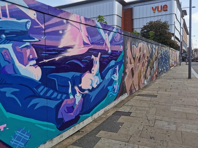 Some of the UK's top graffiti artists sprayed walls and boards in Sol Central, Green Street and St Peter’s Way to increase community pride and reduce crime