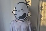 Karim, aged nine, as Diary of a Whimpy Kid.