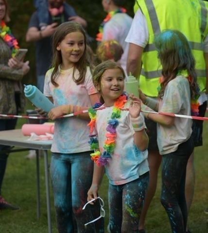 More than 60 children, parents and members of the community completed a colour run at Pitsford Quarry on Sunday September 28 to raise money for school activities.
