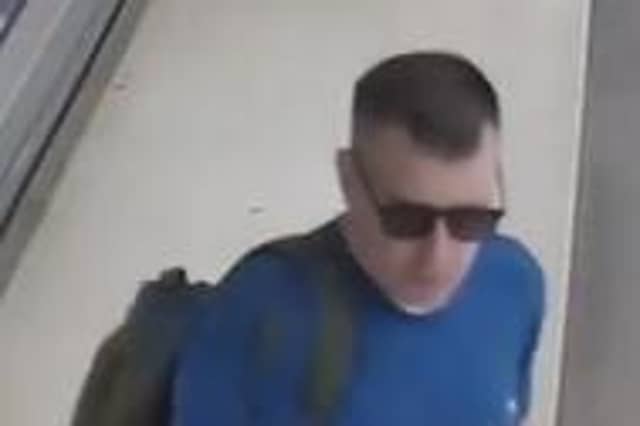 Police would like to speak to the man in the image.