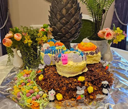Elm Bank Care Home residents Easter Cake Competition Entry