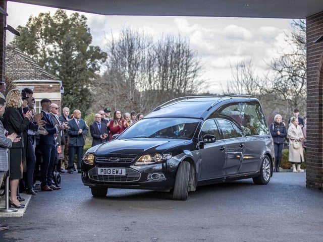 Hundreds gathered to pay their respects to the 20-year-old amateur footballer who tragically died last month