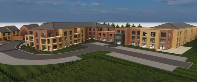 Proposed layout of the care home and assisted living building and semi-detached dwellings (pic: Crown Care)