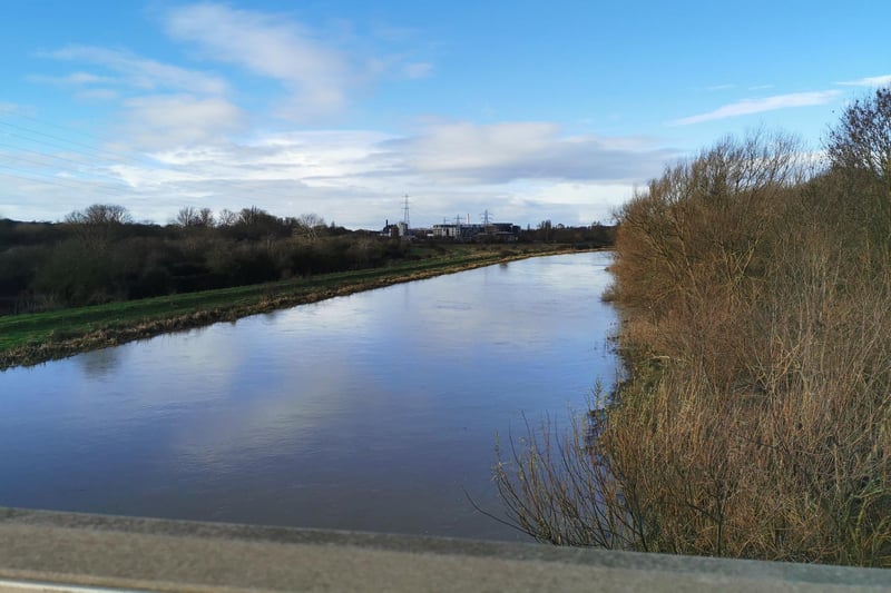 The River Nene from the A45 looking towards the University of Northampton Waterside Campus