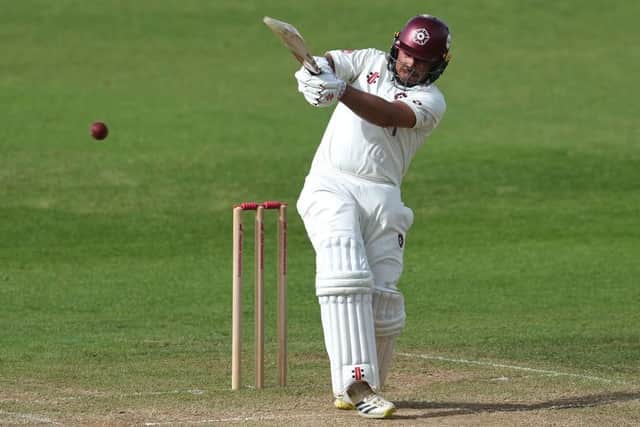 Ricardo Vasconcelos scored a brilliant 129 not out for Northamptonshire against Yorkshire at the County Ground on Monday