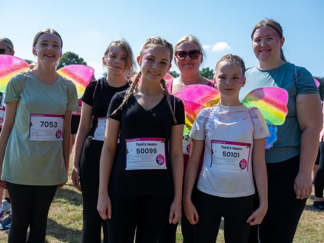 Runners taking part in the Pretty Muddy Race For Life at Abington Park in Northampton on Saturday, July, 11, 20026. Photo by David Jackson.