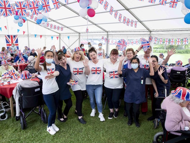It was all smiles as residents and relatives enjoyed the festivities.
