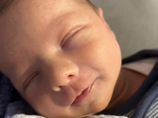 Louie-William born at 6.49pm on May 15 at Northampton General Hospital, weighing 5lb 6oz.