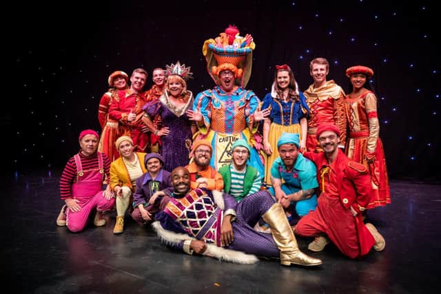 The cast of Snow White and the Seven Dwarfs. Photo by Graeme Braidwood