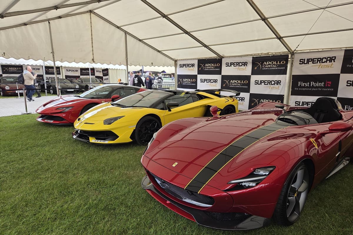 Billions of pounds worth of supercars wow at Northamptonshire aerodrome