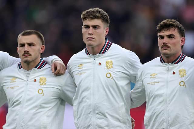 Ollie Sleightholme, Tommy Freeman and George Furbank will start for England on Sunday (photo by David Rogers/Getty Images)