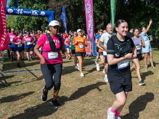 Runners taking part in the Race For Life at Abington Park in Northampton on Sunday, July, 12, 20026. Photo by David Jackson.