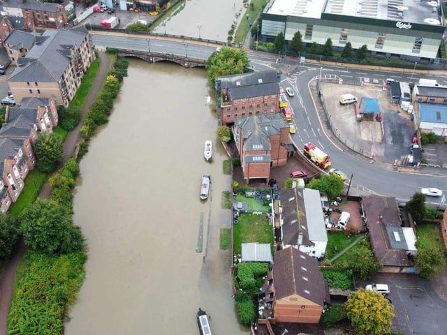 A boat has sunk on the River Nene in Northampton.