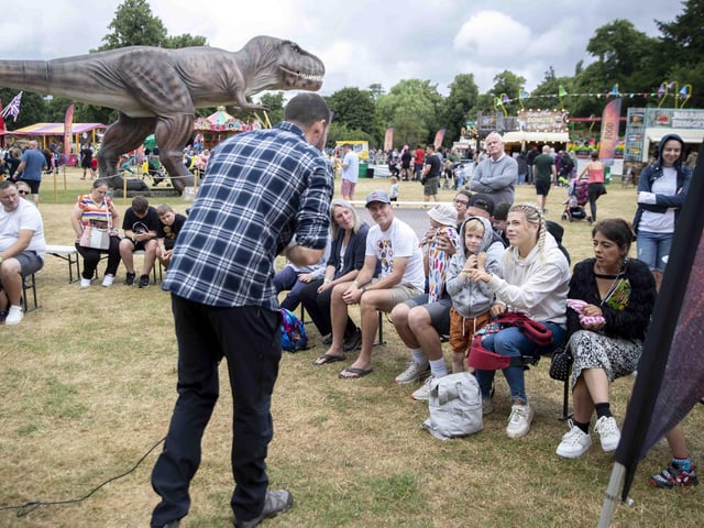 Palaeontologist Dr Dean Lomax passed on some of his expert knowledge