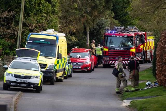 Emergency services were called to Quinton at 2.43pm on Monday. Photo: Aperturenorthampton.com