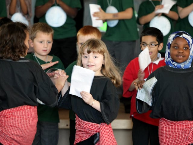 Dress Rehearsal at Eastfield Primary School, Eastfield, Northampton - 'A Christmas Carol'.