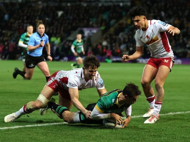 Alex Mitchell scored for Saints against Harlequins on November 24