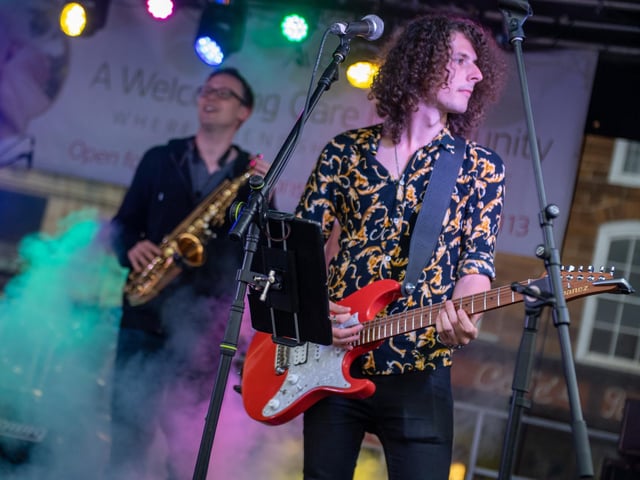 Pure Genius on stage at Northampton Music Festival 2022. Photo by David Jackson.