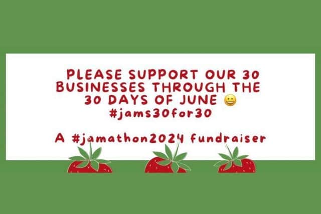 In an innovative new concept, named JAMathon’s 30 for 30, 32 businesses each donated at least £30 and this has raised more than £1,500.