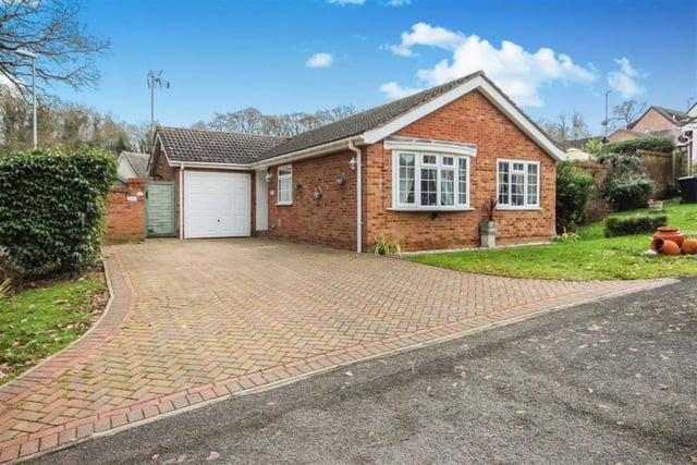 Two-bedroom detached bungalow, on the market with Simpson and Weekley and Rightmove, with a guide price of £360,000