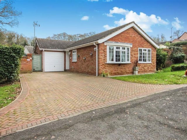 Two-bedroom detached bungalow, on the market with Simpson and Weekley and Rightmove, with a guide price of £360,000