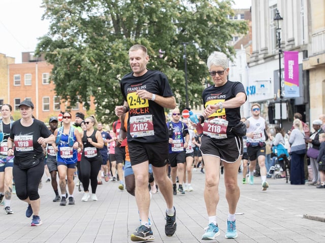 Hundreds of runners took part in the half marathon around the town on Sunday September 14.