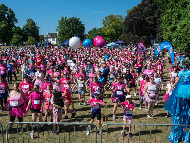 Runners taking part in the Race For Life at Abington Park in Northampton on Sunday, July, 12, 20026. Photo by David Jackson.