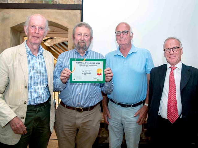 Tiffield took gold in the village award and won the overall title of village of the year.
