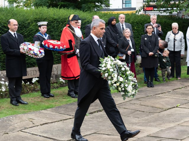 Northamptonshire civic leaders laid wreaths outside All Saints Church on Saturday (September 10) as a way to pay their respects to Her Majesty The Queen.