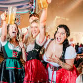 Hundreds of revellers let loose at the popular German-themed event at Delapre Abbey