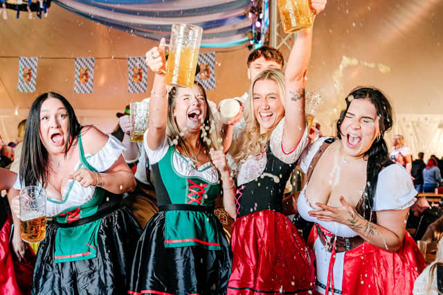 Hundreds of revellers let loose at the popular German-themed event at Delapre Abbey