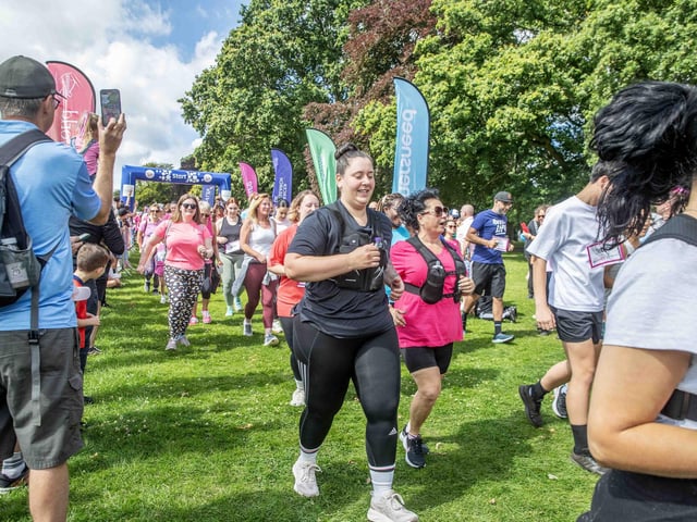 Abington Park turned pink on Sunday July 14 for the 3k and 5k Race for Life events.