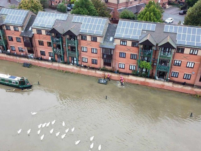 River Nene water levels, from above.