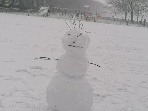 Levi Jackson's snowman.