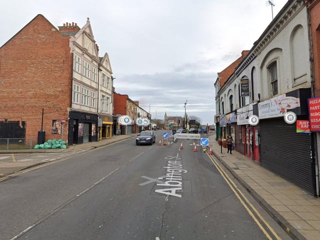 A robbery was reported in Abington Street in March 2022