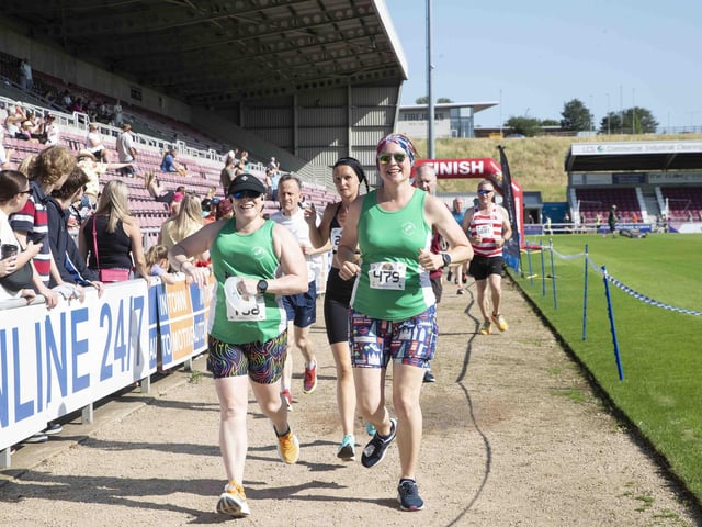 Hundreds of runners took part in the race on Sunday June 25, which started and finished at Sixfields stadium.