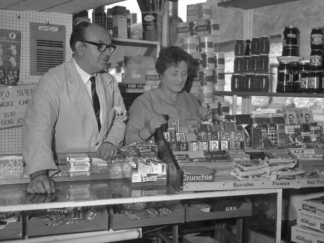 Lots of treats in this sweet shop in Northampton - look at the size of the Crunchie bar at the front of the counter
