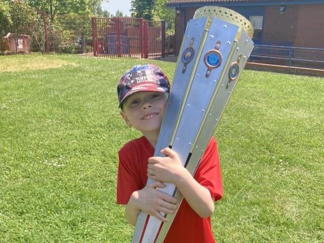 Olympian and British judo athlete Nekoda Davis at Hardingstone Academy for the EMAT torch relay