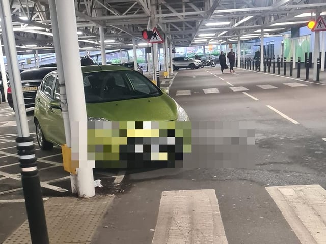 'It’s playing hide and seek behind that pole.' 'There’s no excuse for owning a car in that colour.'