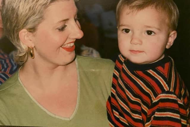Jo with son Harry, when he was younger.