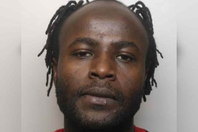 Denzel Nduta was seen on CCTV walking towards the front door of an address in Wellingborough Road.