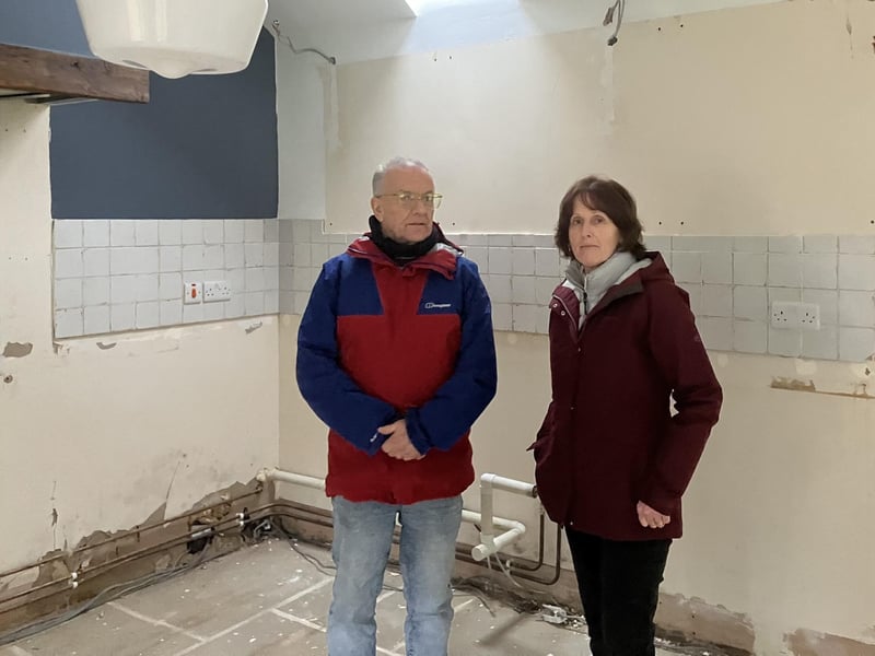 Alan and Bonita Walters pictured in their gutted-out home.
(Image: Nadia Lincoln LDRS)